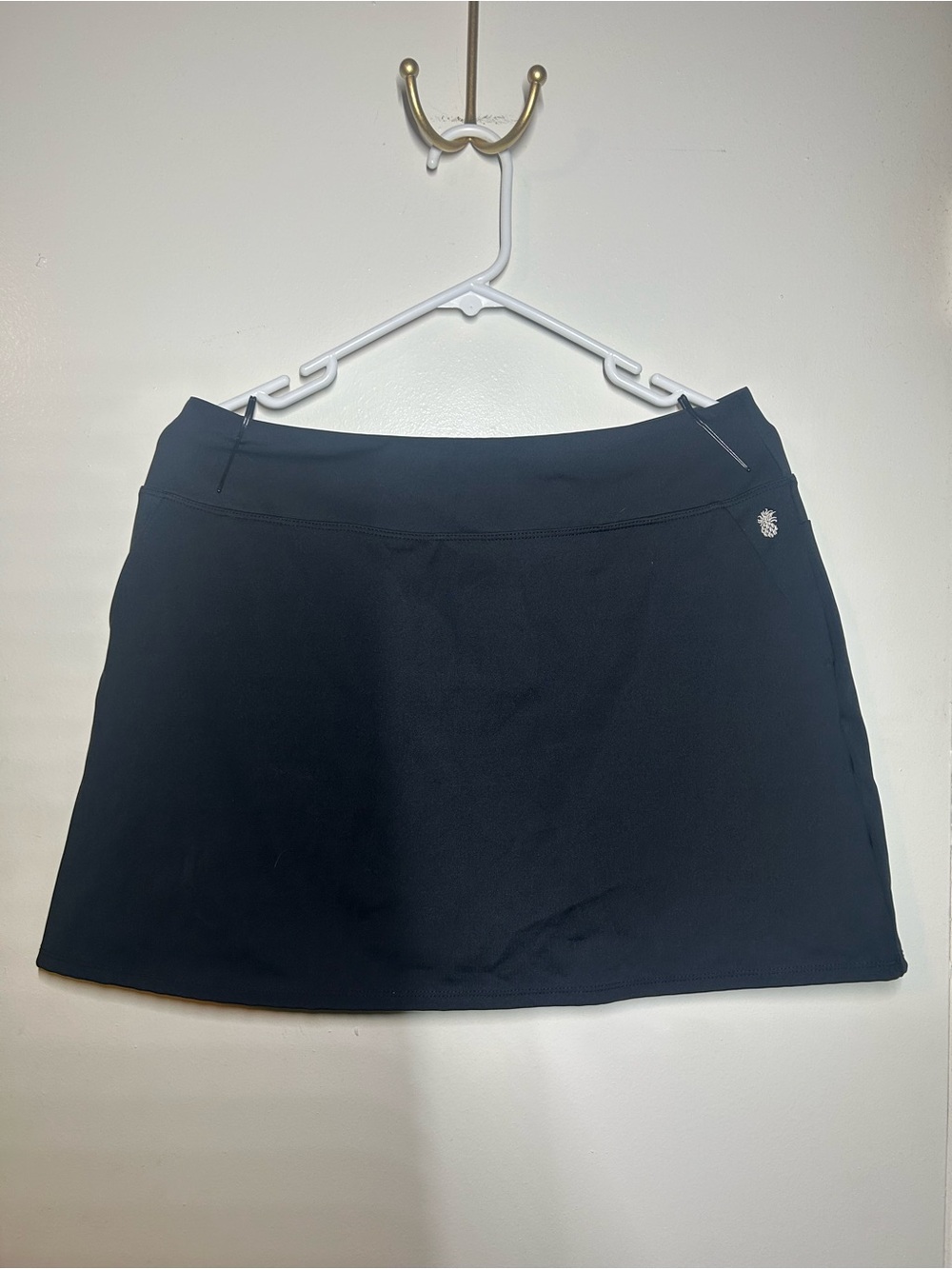 Tommy Bahama Black Mini Skort with Pineapple Accent